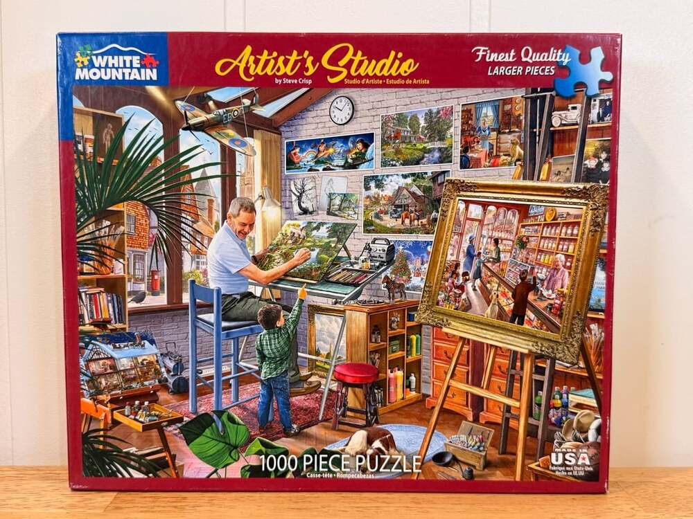 Artist's Studio White Mountain 1000 Piece Jigsaw Puzzle by Steve Crisp